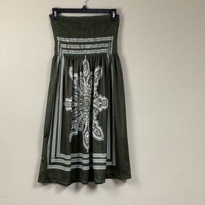 Bandeau Midi Women Pattern Dress